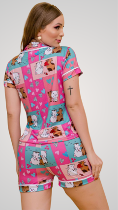 PIJAMA AMERICANO ESTAMPADO - GATINHO
